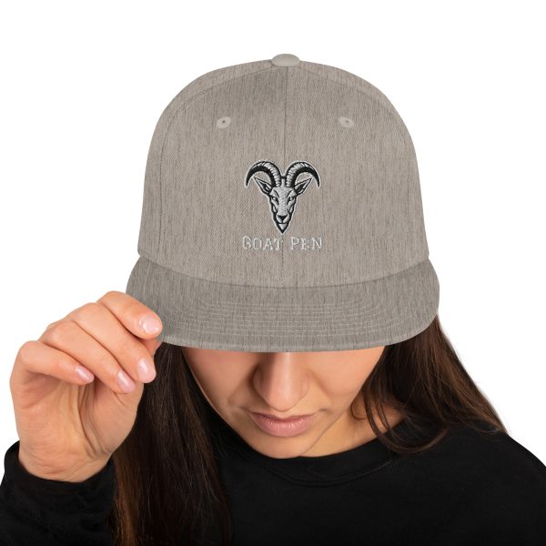 Goat Pen Classic Capricorn Goat Head Logo Snapback Flat Brimmed Cap | Embroidered | Many colors to choose from. - Image 73