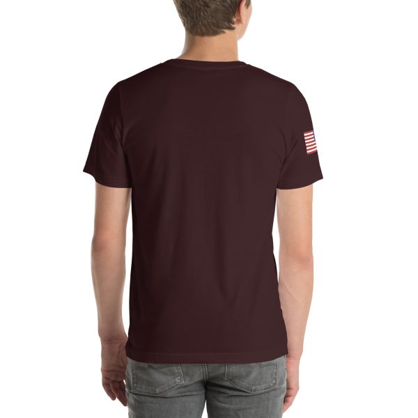 Goat Propulsion Laboratory Logo T-Shirt with American Flag on Right Sleeve - Image 20
