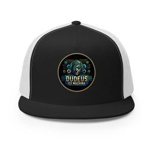 Dudeus Ex Machina Logo Trucker Cap | DTG Printed