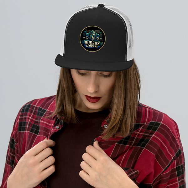 Dudeus Ex Machina Logo Trucker Cap | DTG Printed - Image 4