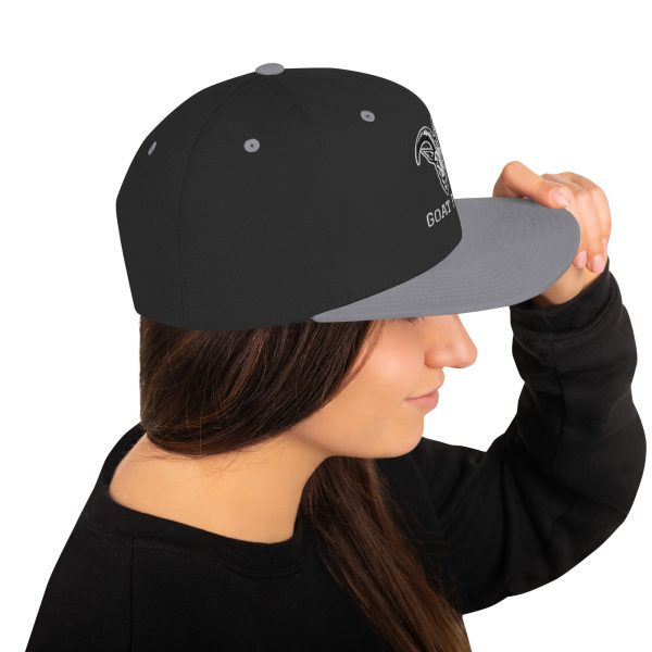 Goat Pen Classic Capricorn Goat Head Logo Snapback Flat Brimmed Cap | Embroidered | Many colors to choose from. - Image 24