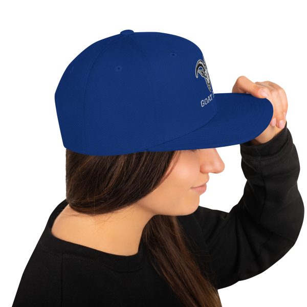 Goat Pen Classic Capricorn Goat Head Logo Snapback Flat Brimmed Cap | Embroidered | Many colors to choose from. - Image 32
