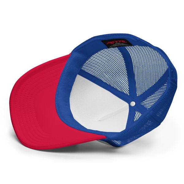 Goat Pen Classic Logo with No Capricorn Goat Head Trucker Cap | DTG Printed - Image 5