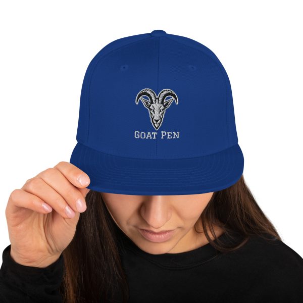 Goat Pen Classic Capricorn Goat Head Logo Snapback Flat Brimmed Cap | Embroidered | Many colors to choose from. - Image 29