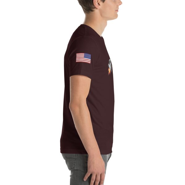 Goat Propulsion Laboratory Logo T-Shirt with American Flag on Right Sleeve - Image 23