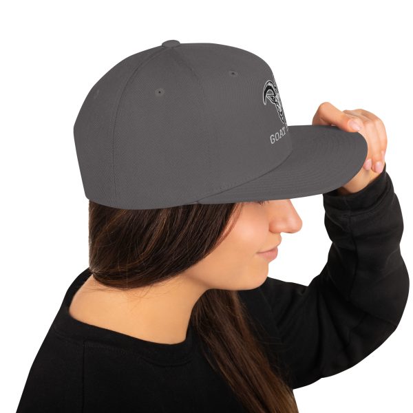 Goat Pen Classic Capricorn Goat Head Logo Snapback Flat Brimmed Cap | Embroidered | Many colors to choose from. - Image 56