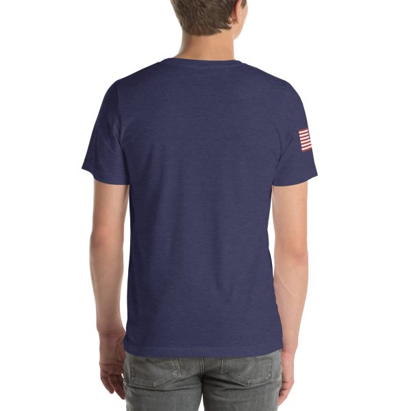 Goat Propulsion Laboratory Logo T-Shirt with American Flag on Right Sleeve - Image 44