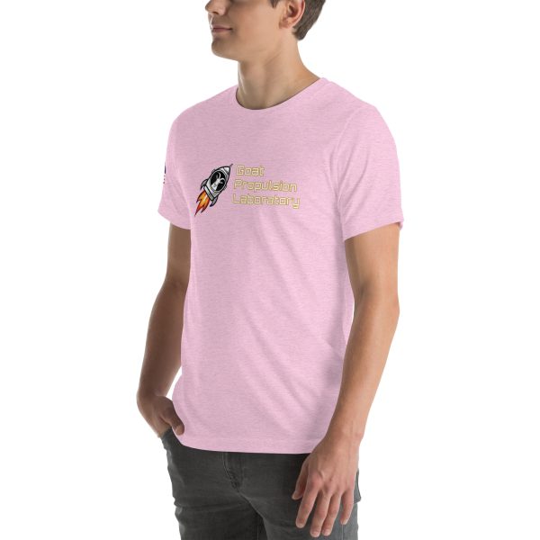 Goat Propulsion Laboratory Logo T-Shirt with American Flag on Right Sleeve - Image 70