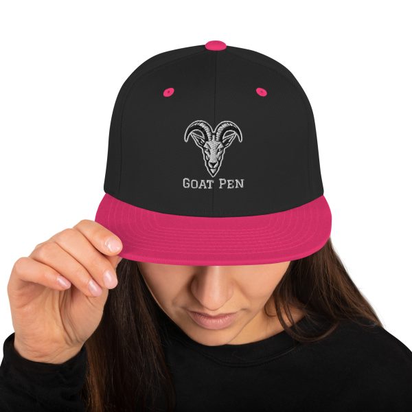 Goat Pen Classic Capricorn Goat Head Logo Snapback Flat Brimmed Cap | Embroidered | Many colors to choose from. - Image 13