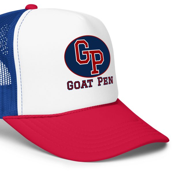 Goat Pen Classic Logo with No Capricorn Goat Head Trucker Cap | DTG Printed - Image 4