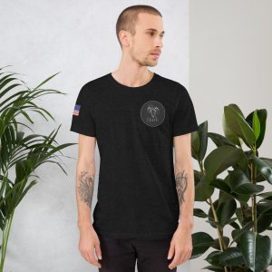 Goat Pen Dark Shadow Community Tee | DTG Printed | American Flag on Right Sleeve