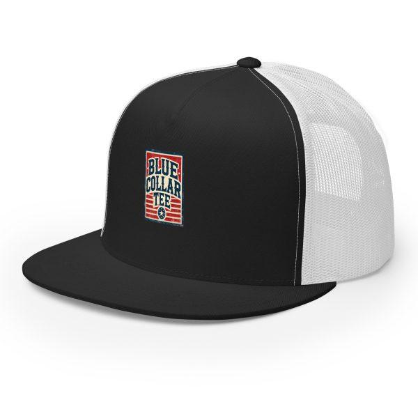 Blue Collar Tee Classic Logo Trucker Cap | DTG Printed - Image 4