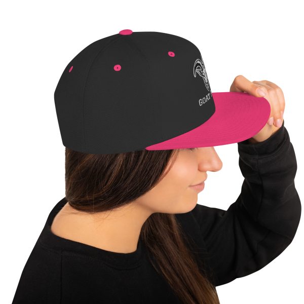Goat Pen Classic Capricorn Goat Head Logo Snapback Flat Brimmed Cap | Embroidered | Many colors to choose from. - Image 16