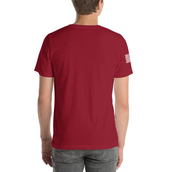 Goat Propulsion Laboratory Logo T-Shirt with American Flag on Right Sleeve - Image 32