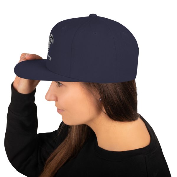 Goat Pen Classic Capricorn Goat Head Logo Snapback Flat Brimmed Cap | Embroidered | Many colors to choose from. - Image 35