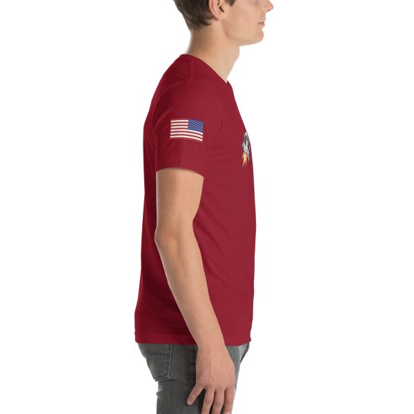 Goat Propulsion Laboratory Logo T-Shirt with American Flag on Right Sleeve - Image 35