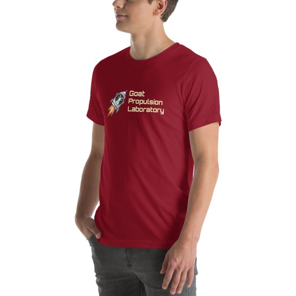 Goat Propulsion Laboratory Logo T-Shirt with American Flag on Right Sleeve - Image 34