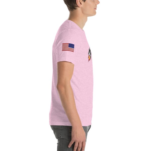 Goat Propulsion Laboratory Logo T-Shirt with American Flag on Right Sleeve - Image 71
