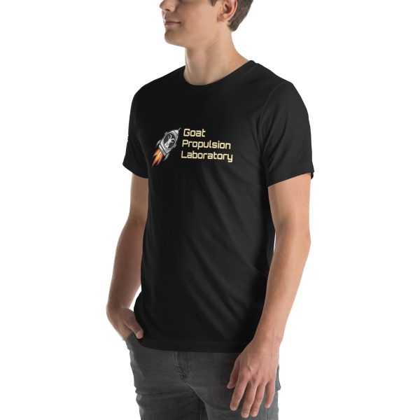 Goat Propulsion Laboratory Logo T-Shirt with American Flag on Right Sleeve - Image 15