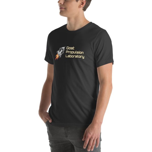 Goat Propulsion Laboratory Logo T-Shirt with American Flag on Right Sleeve - Image 39