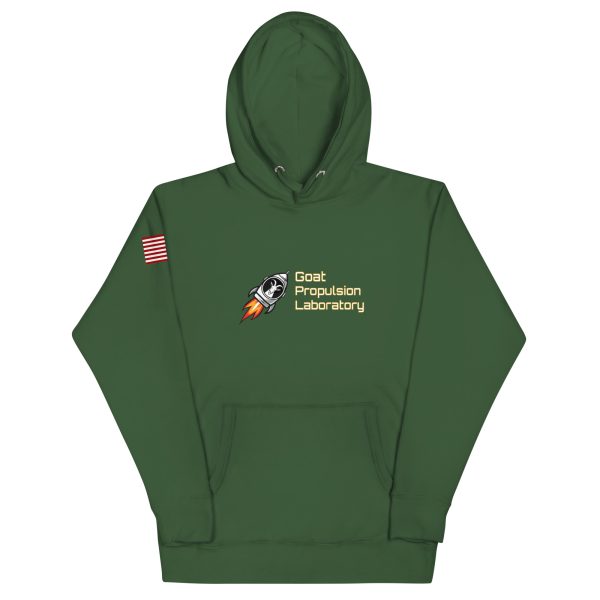 Goat Propulsion Laboratory Logo Hoodie with American Flag on Right Sleeve - Image 15