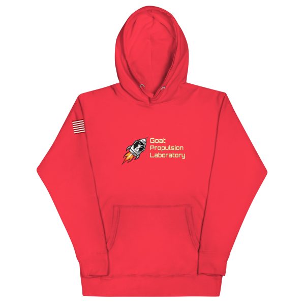 Goat Propulsion Laboratory Logo Hoodie with American Flag on Right Sleeve - Image 19