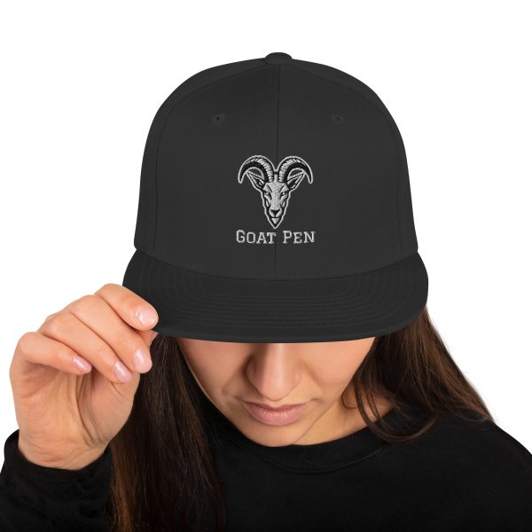 Goat Pen Classic Capricorn Goat Head Logo Snapback Flat Brimmed Cap | Embroidered | Many colors to choose from. - Image 6