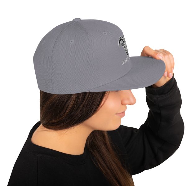 Goat Pen Classic Capricorn Goat Head Logo Snapback Flat Brimmed Cap | Embroidered | Many colors to choose from. - Image 60
