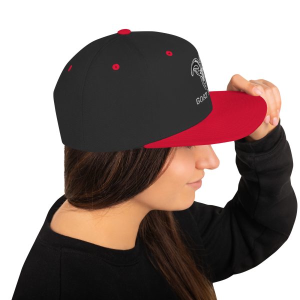 Goat Pen Classic Capricorn Goat Head Logo Snapback Flat Brimmed Cap | Embroidered | Many colors to choose from. - Image 12