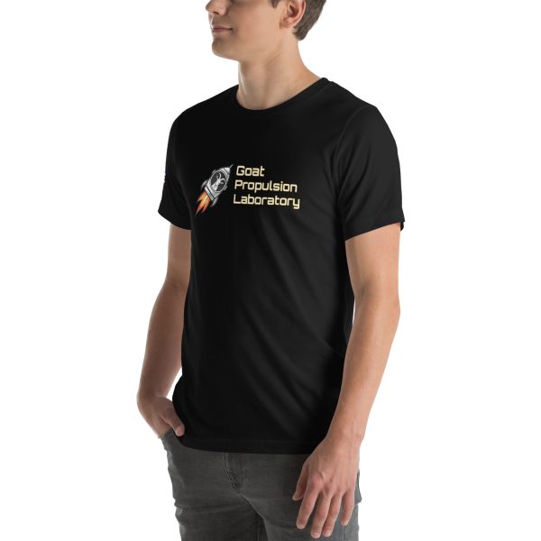 Goat Propulsion Laboratory Logo T-Shirt with American Flag on Right Sleeve - Image 10