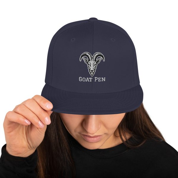 Goat Pen Classic Capricorn Goat Head Logo Snapback Flat Brimmed Cap | Embroidered | Many colors to choose from. - Image 33