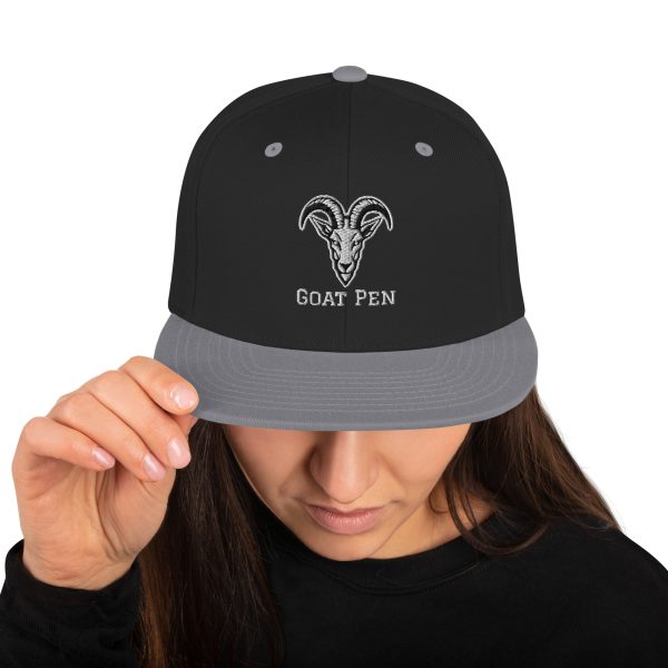 Goat Pen Classic Capricorn Goat Head Logo Snapback Flat Brimmed Cap | Embroidered | Many colors to choose from. - Image 21