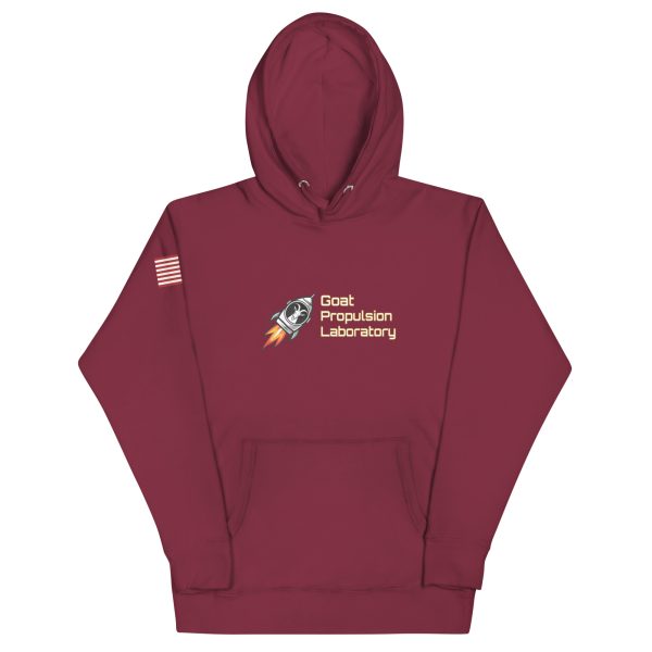 Goat Propulsion Laboratory Logo Hoodie with American Flag on Right Sleeve - Image 5