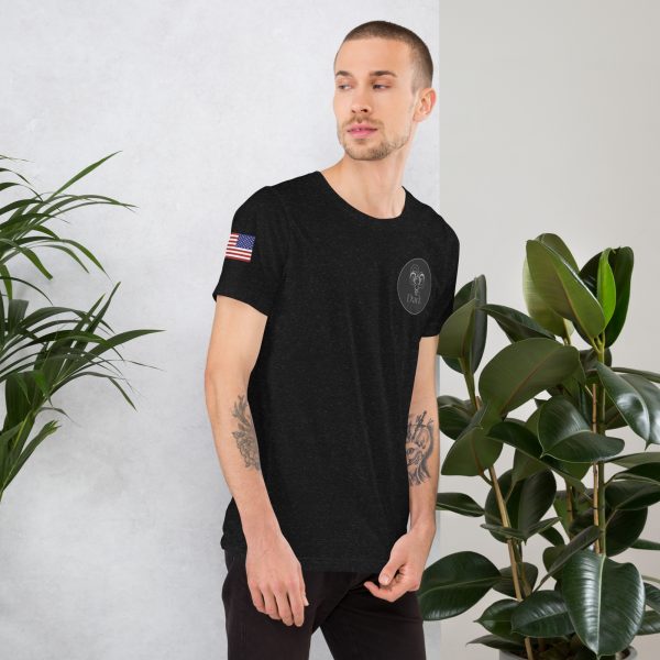 Goat Pen Dark Shadow Community Tee | DTG Printed | American Flag on Right Sleeve - Image 4