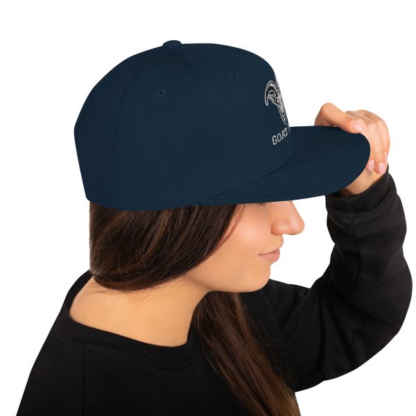 Goat Pen Classic Capricorn Goat Head Logo Snapback Flat Brimmed Cap | Embroidered | Many colors to choose from. - Image 5