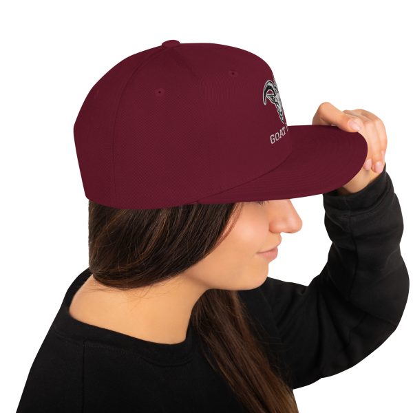Goat Pen Classic Capricorn Goat Head Logo Snapback Flat Brimmed Cap | Embroidered | Many colors to choose from. - Image 28