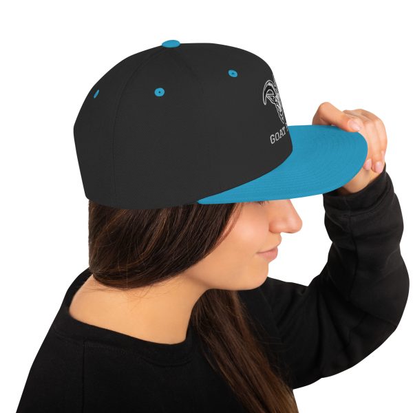 Goat Pen Classic Capricorn Goat Head Logo Snapback Flat Brimmed Cap | Embroidered | Many colors to choose from. - Image 20